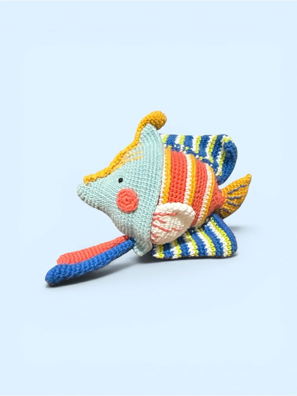Handmade Colorful Aquatic Amigurumi Angelfish Plush Crochet Fish